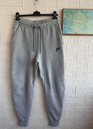 Спортивні штани nike tech fleece grey рs чоловічі нові колекції білі бірки