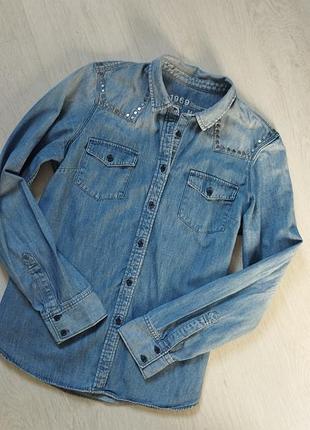 Котонова сорочка джинсовка gap