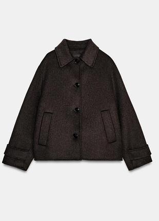Вовняне пальто zara
