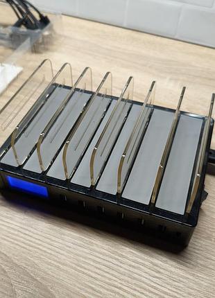 Зарядна станція usb ideallife i13 7-in-1 quick charge pd 20w з lcd екраном