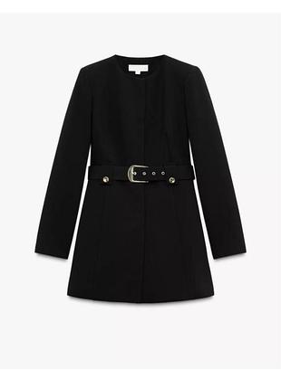 Піджак блейзер zara з поясом без коміра