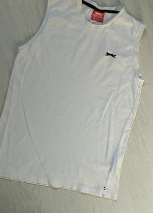 Майка белая мужская slazenger