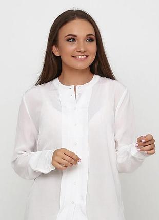 Белая блузка из вискозы minus