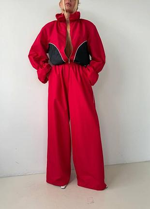 Костюм женский плащевка красный