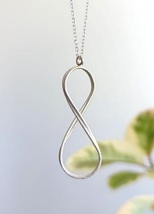 Серебряное колье "неконченность" 80 см infinity-n