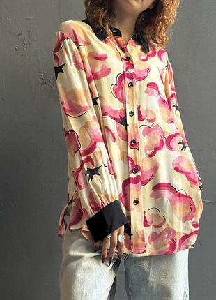 Сорочка з шовкового трикотажу sonia rykiel. розмір l/xl.