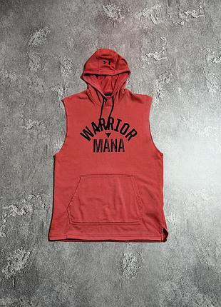 Спортивна майка-безрукавка худі under armour project rock m розмір оригінал червона чоловіча