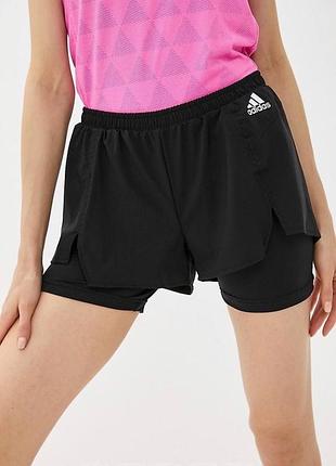 Чорні спортивні шорти 2&1 від adidas  розмір s оригінал