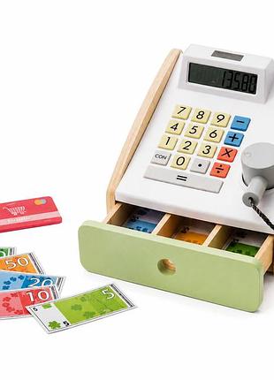 Деревянная игрушечная касса lupilu kassen-set со световыми и звуковыми эффектами, 24 предмета