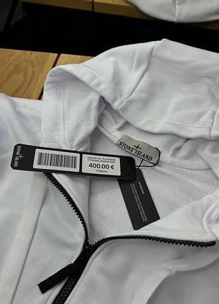Унікальна біла зіпка stone island