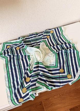 Плоток vintage chanel silk scarf from france