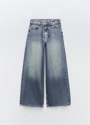 Джинси zara, широкі виварені, розмір 32