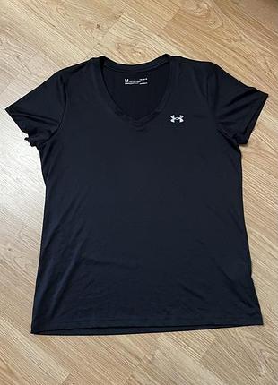 Чорна сплртивна футболка under armour, оригінал, розмір l