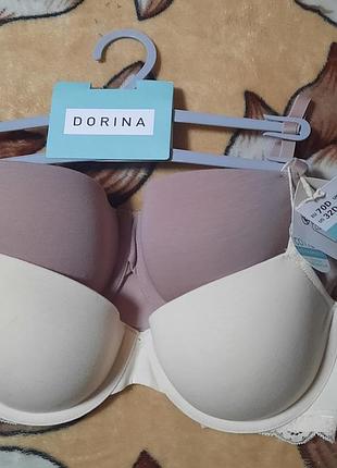 Новый комплект хлопковых бюстгальтеров dorina cali 2 pack 70d (оригинал с бирками)