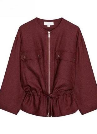 Куртка бомбер лляна zara