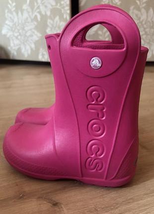Стильні гумові чоботи crocs c13 (30-31р) стан ідеальний
