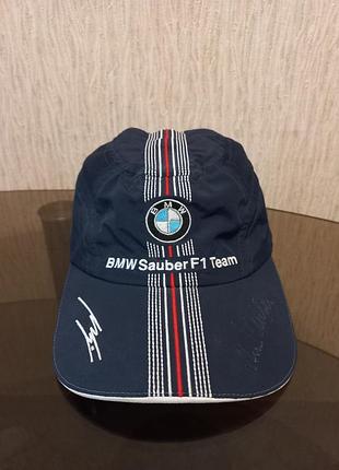 Винтажная кепка с автографом bmw sauber f1 team kubica