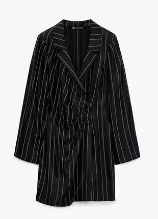 Чорна сукня в смужку zara