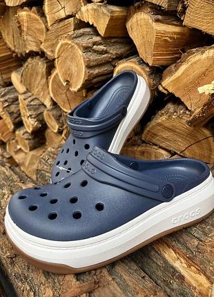 Crocband full force navy унисекс кроксы сабо crocs crocband full force navy синие кроксы сабо
