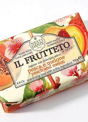 Italy,nesti dante peach and melon, нишевое натуральное парфюмированное мыло для лица, тела, волос, персик и дыня, твердый шампунь