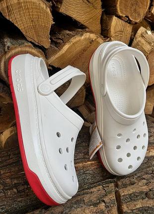 Crocband full force white crocs унісекс крокси сабо crocs crocband full force white