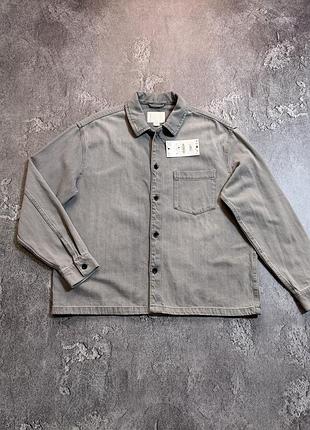 Сорочка куртка овершот zara l/xl розмір оригінал нова сіра джинсова чоловіча