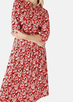 Нова сукня-сорочка міді в квіти marks & spencer petite, розмір s (eur 38 / uk 10)