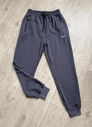 Спортивні штани nike трикотаж джогери xl xxl 3xl 5xl сірі однотонні брюки з манжетом найк 48 50 52 56 двохнитка