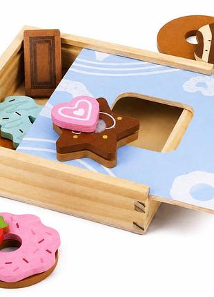 Дерев’яний ігровий набір lupilu cookie box — коробка з печивом, 13 предметів, від 2 років
