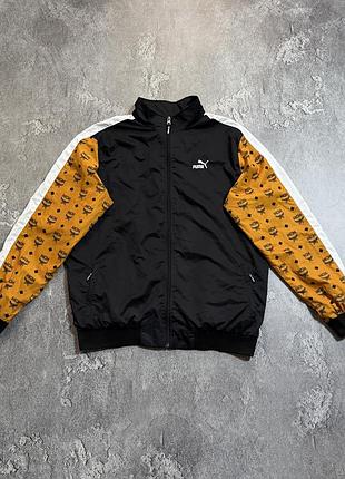 Спортивна кофта олімпійка вітровка puma mcm 2xl розмір  чоловіча чорна з візерунком