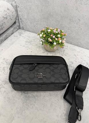 Сумка через плечо coach monogram | мужская | серый