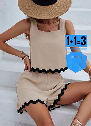 Костюм топ + шорти shein l