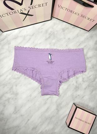 Бавовняні трусики cheeky з мереживною обробкою. victoria's secret. оригінал 🇺🇸