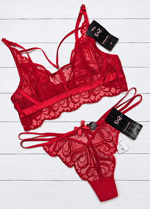 Шикарный комплект женского белья с велюровыми напылением hunkemöller