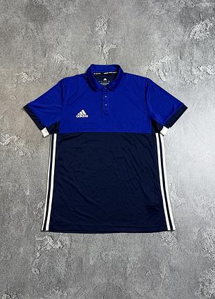 Спортивна футболка поло adidas m розмір оригінал синя чоловіча стан ідеал