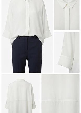Стильная белая рубашка cos. xl-xxl
