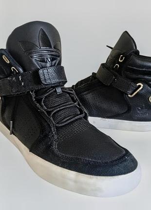Высокие кожаные кроссовки adidas originals adi-rise mid размер 43.5 (стелька 27.5 см)