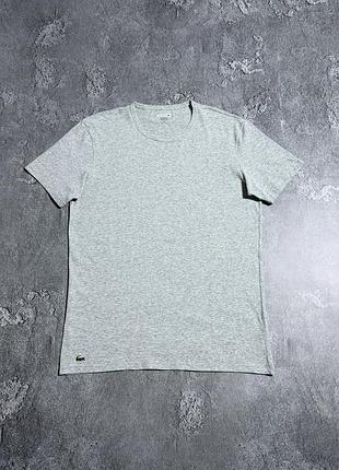 Футболка lacoste xl розмір оригінал сіра меланж чоловіча стан ідеал