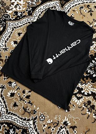 Лонгслів футболка з довгим рукавом carhartt original кархарт оригінал світшот чорний m l xl гарний стан ідеальний кофта оверсайз y2k