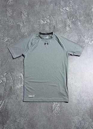 Компресійна спортивна футболка under armour heatgear l розмір оригінал сіра чоловіча