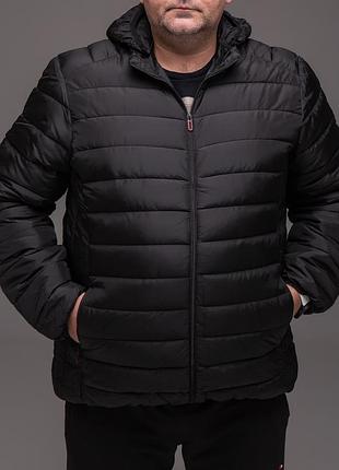 Демісезона куртка батал 9xl-13xl чорного кольору