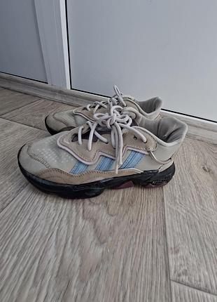👟 женские кроссовки adidas ozweego gray violet