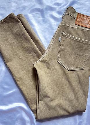 Бежеві вельветові штани levi's 511, w30 l32