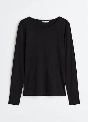 Базовий лонгслів в рубчик h&m,p.  xl