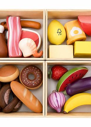 Детский набор продуктов в деревянных ящиках lupilu lebensmittelkisten-set, 29 предметов, 2+