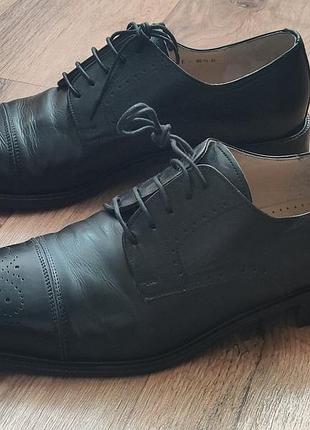 43,5 / 43 / bally palor / leather shoes / made in italy / шкіряні туфлі чоловічі / чорного кольору / мужские туфли / черный