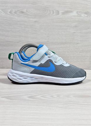 Дитячі спортивні кросівки для липучці nike revolution 6 оригінал, розмір 35