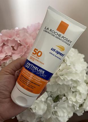 Водостійкий сонцезахисний лосьон для обличчя і тіла la roche posay anthelios uv pro sport sunscreen spf 50