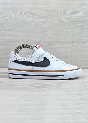 Дитячі білі кросівки на липучці nike court legacy оригінал, розмір 34