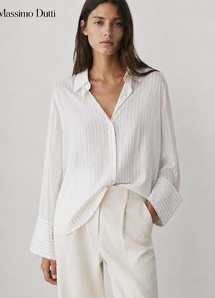 Сорочка massimo dutti 100% шелк сорочка massimo dutti 100% шовк блуза massimo dutti